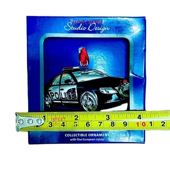 Regent Square Studio Design Police Car Ornament with Christmas Wreath - Picture 3 of 6